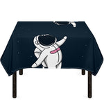 Astronaut Couple In Space Print Tablecloth