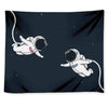 Astronaut Couple In Space Print Tapestry