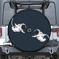 Astronaut Couple In Space Print Tire Cover With Camera Hole
