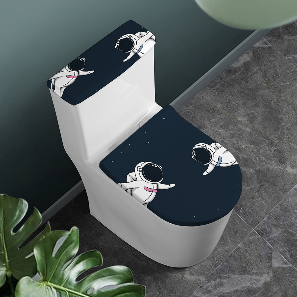 Astronaut Couple In Space Print Toilet Lid And Tank Cover Set