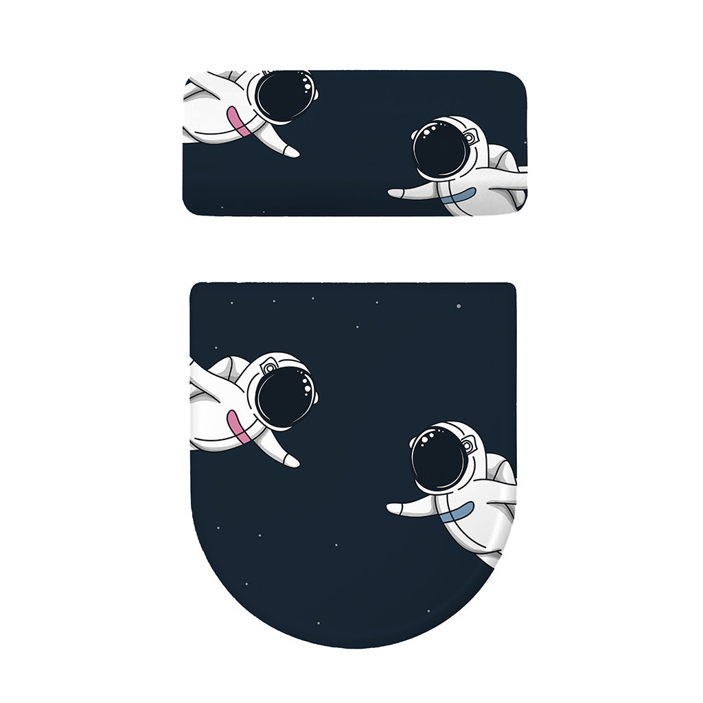 Astronaut Couple In Space Print Toilet Lid And Tank Cover Set
