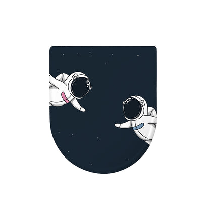 Astronaut Couple In Space Print Toilet Lid Cover