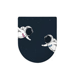 Astronaut Couple In Space Print Toilet Lid Cover