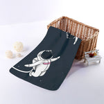 Astronaut Couple In Space Print Towel