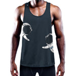 Astronaut Couple In Space Print Training Tank Top