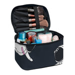 Astronaut Couple In Space Print Travel Makeup Bag