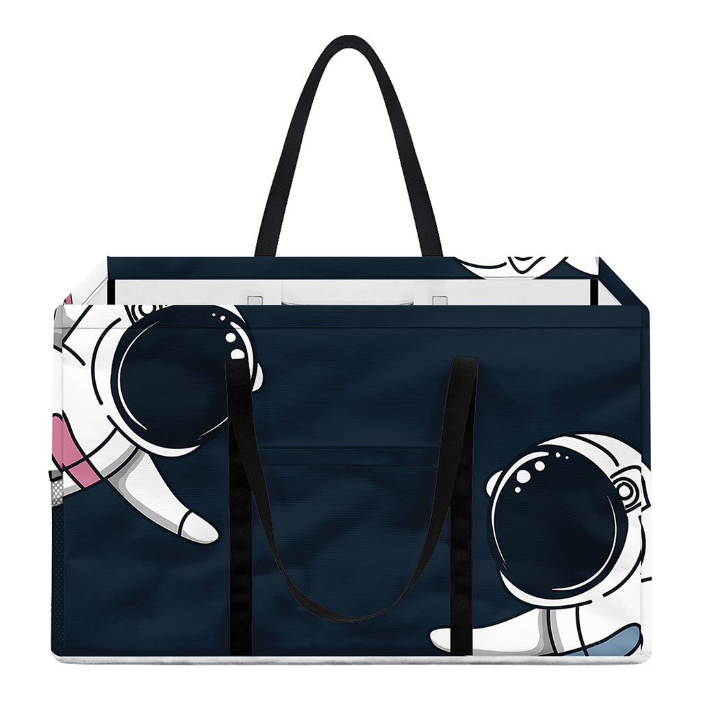 Astronaut Couple In Space Print Utility Tote Bag