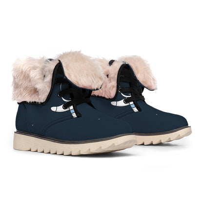 Astronaut Couple In Space Print Winter Boots