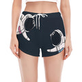 Astronaut Couple In Space Print Women's Split Running Shorts