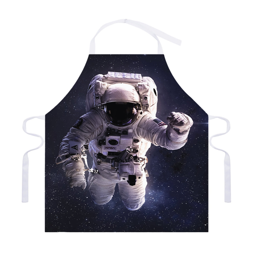 Astronaut Floating In Outer Space Print Adjustable Apron