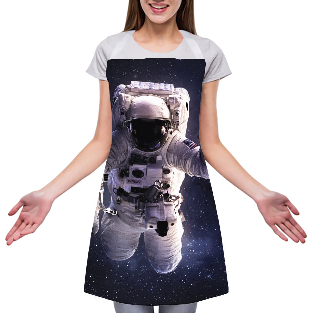 Astronaut Floating In Outer Space Print Adjustable Apron