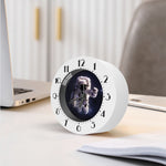 Astronaut Floating In Outer Space Print Alarm Clock