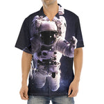 Astronaut Floating In Outer Space Print Aloha Shirt