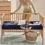 Astronaut Floating In Outer Space Print Baby Crib Sheet