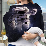Astronaut Floating In Outer Space Print Baby Seat Cover