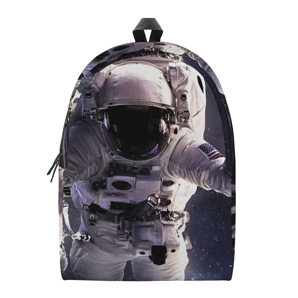 Astronaut Floating In Outer Space Print Backpack