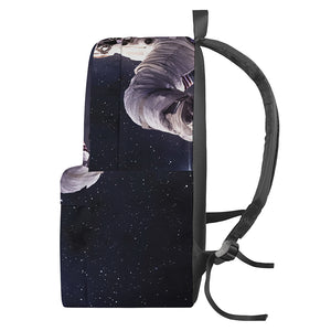 Astronaut Floating In Outer Space Print Backpack