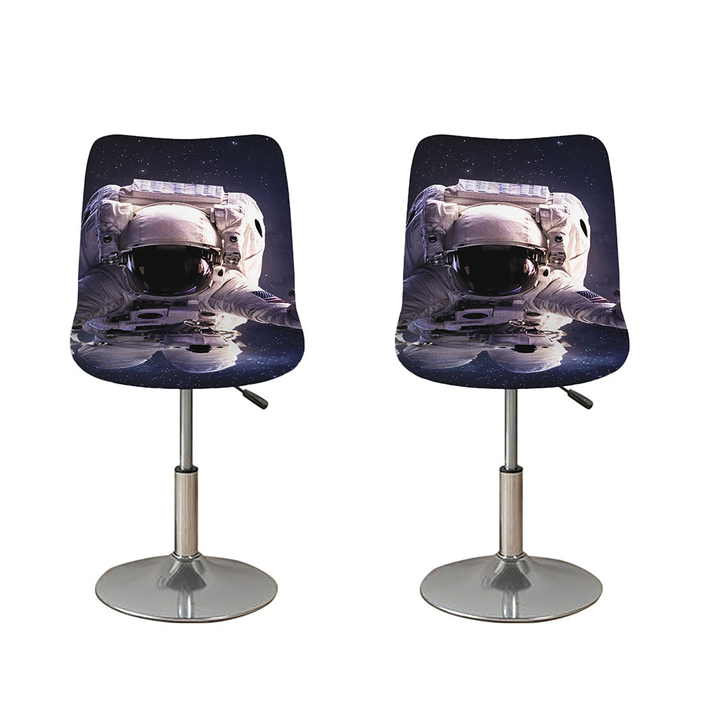 Astronaut Floating In Outer Space Print Bar Stool Covers