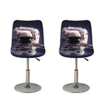 Astronaut Floating In Outer Space Print Bar Stool Covers