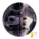 Astronaut Floating In Outer Space Print Basketball