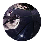 Astronaut Floating In Outer Space Print Basketball