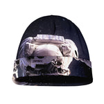 Astronaut Floating In Outer Space Print Beanie