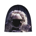 Astronaut Floating In Outer Space Print Beanie