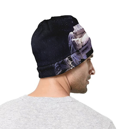 Astronaut Floating In Outer Space Print Beanie