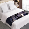 Astronaut Floating In Outer Space Print Bed Runner