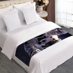 Astronaut Floating In Outer Space Print Bed Runner
