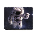 Astronaut Floating In Outer Space Print Bifold Wallet