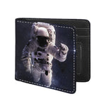 Astronaut Floating In Outer Space Print Bifold Wallet