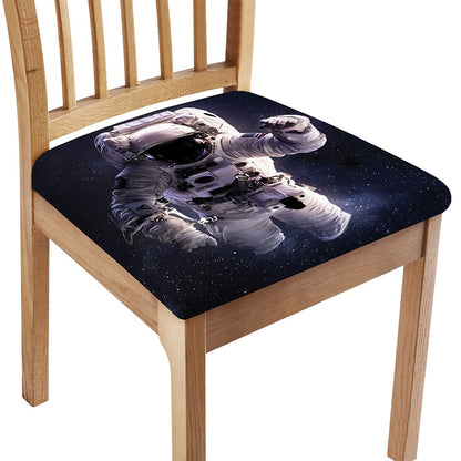 Astronaut Floating In Outer Space Print Chair Cushion Cover