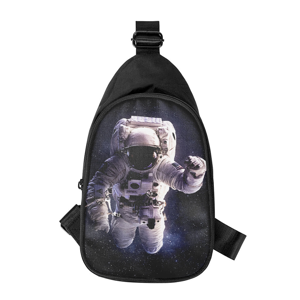 Astronaut Floating In Outer Space Print Chest Bag