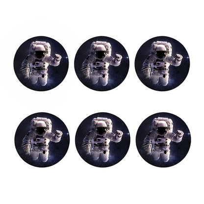 Astronaut Floating In Outer Space Print Coaster Set