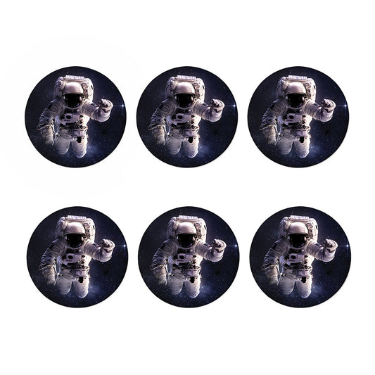 Astronaut Floating In Outer Space Print Coaster Set