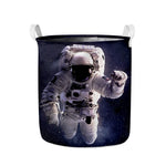 Astronaut Floating In Outer Space Print Collapsible Laundry Basket