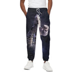 Astronaut Floating In Outer Space Print Cotton Pants