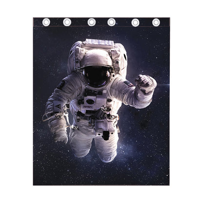 Astronaut Floating In Outer Space Print Curtain