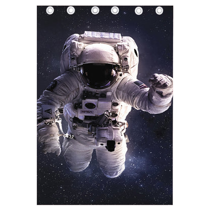 Astronaut Floating In Outer Space Print Curtain