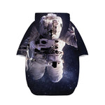 Astronaut Floating In Outer Space Print Dog Zip Up Hoodie