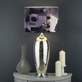 Astronaut Floating In Outer Space Print Drum Lamp Shade