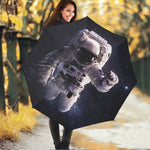 Astronaut Floating In Outer Space Print Foldable Umbrella