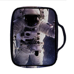 Astronaut Floating In Outer Space Print Front Pocket Bible Bag