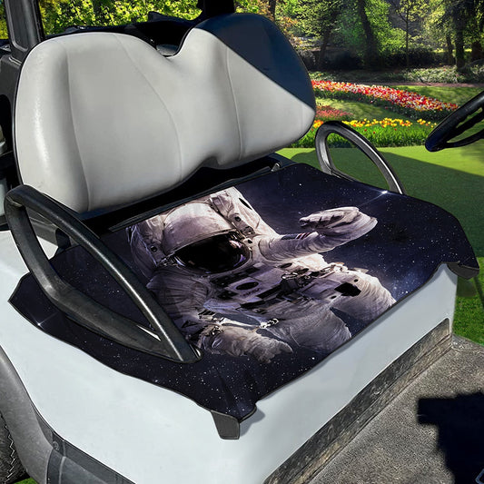 Astronaut Floating In Outer Space Print Golf Cart Seat Cover