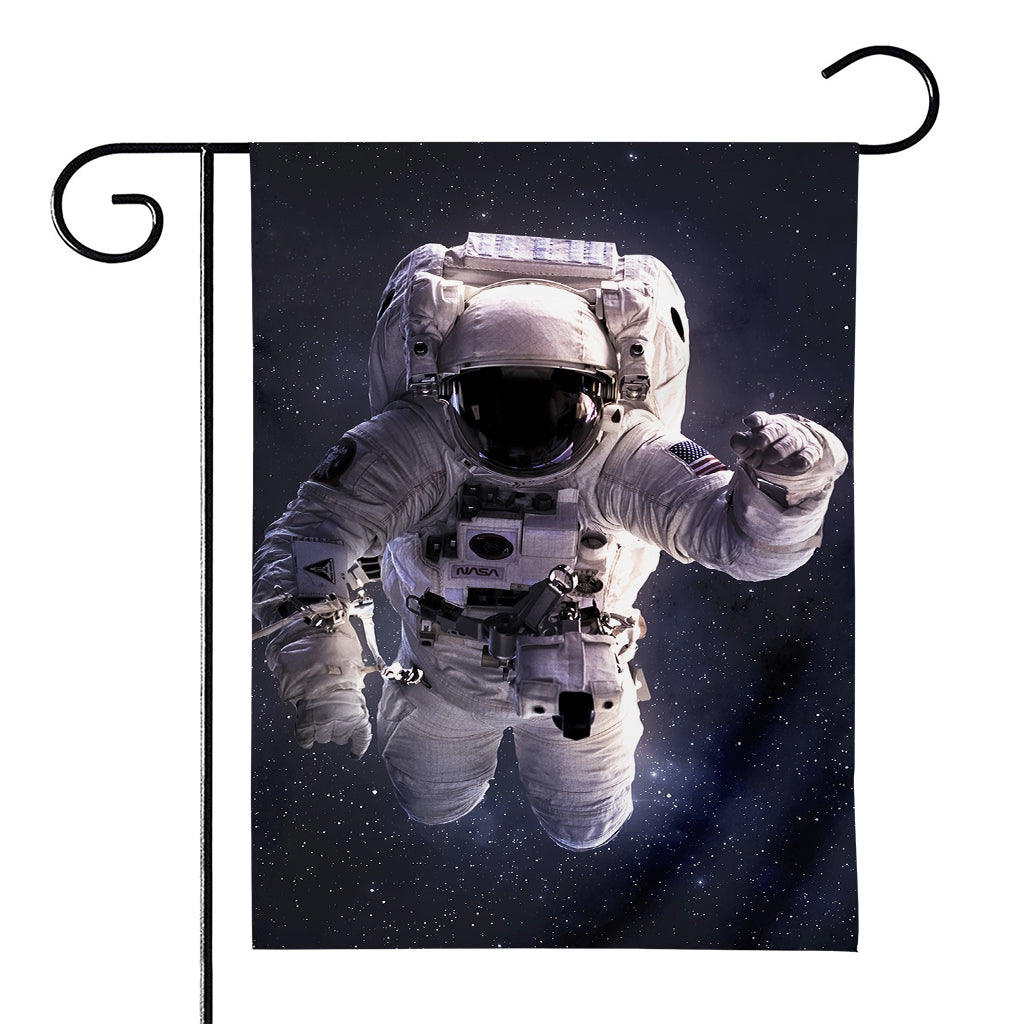 Astronaut Floating In Outer Space Print House Flag