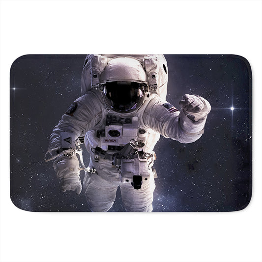 Astronaut Floating In Outer Space Print Indoor Door Mat