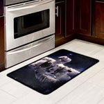 Astronaut Floating In Outer Space Print Kitchen Mat