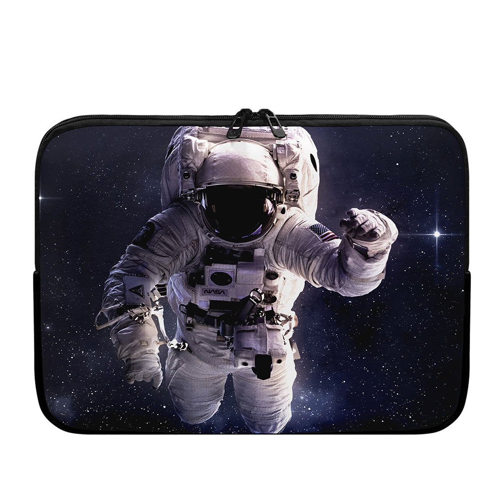 Astronaut Floating In Outer Space Print Laptop Sleeve