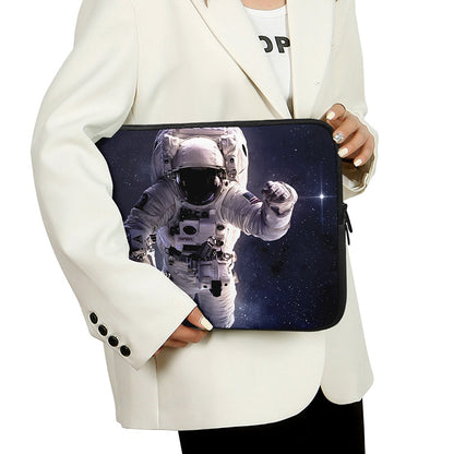 Astronaut Floating In Outer Space Print Laptop Sleeve